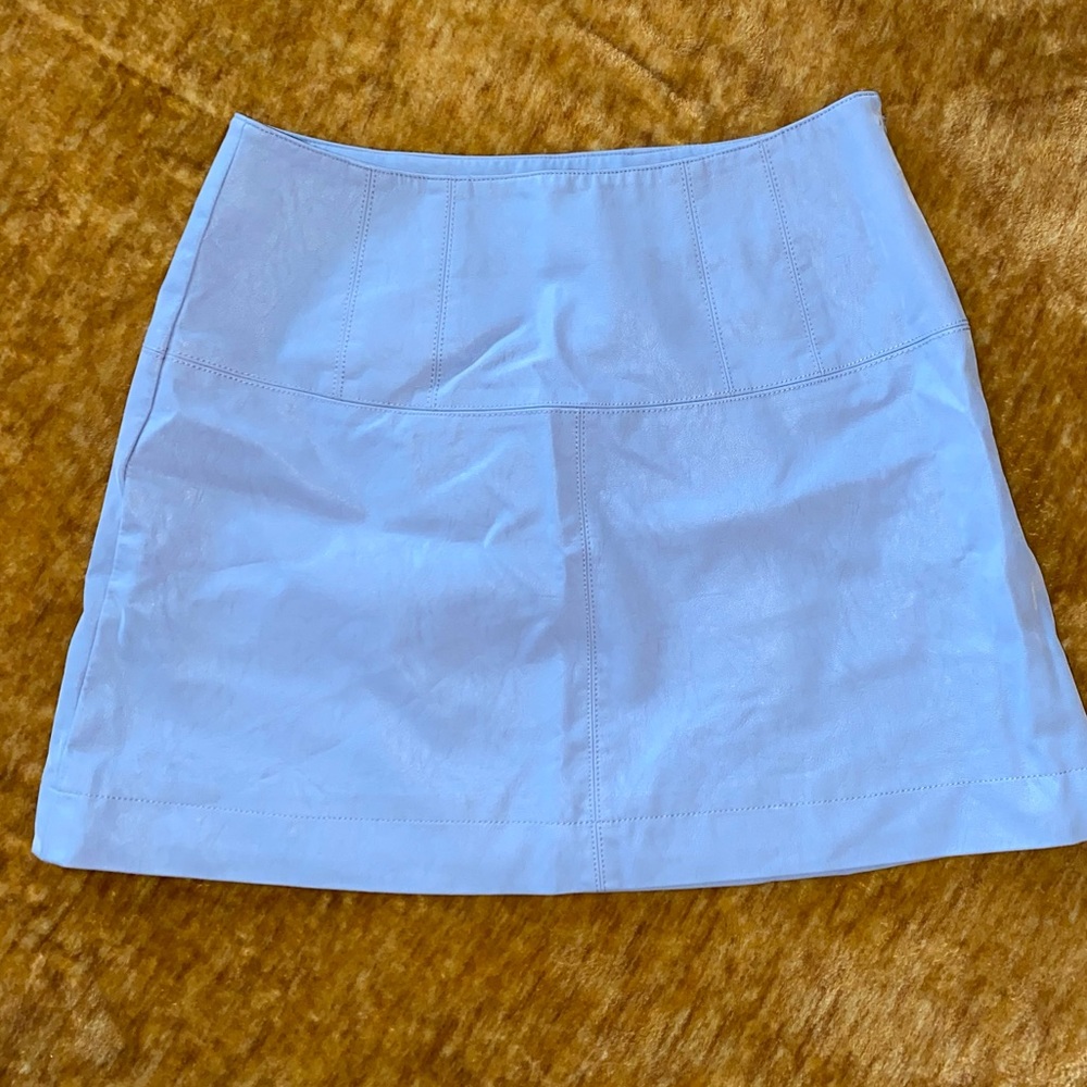 Free People Days in The Sun Suede Mini Skirt Light Blue size 6